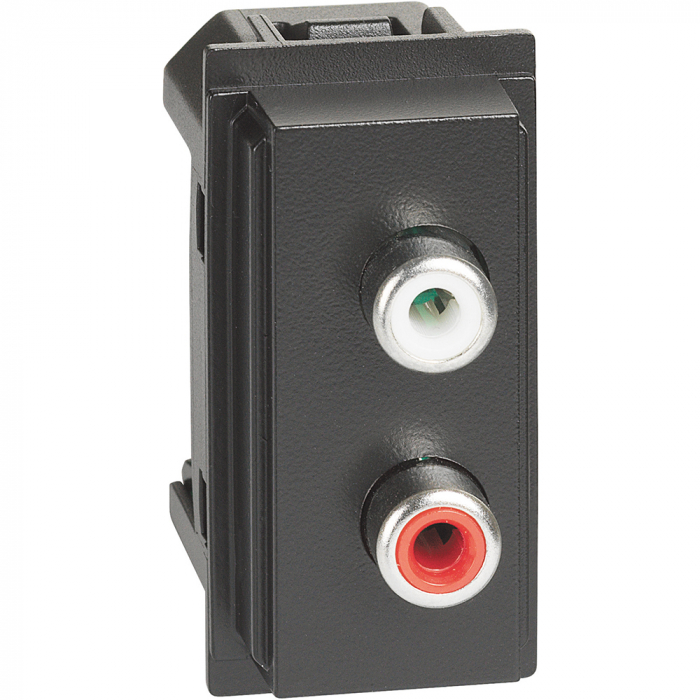 Priza audio-video RCA 1M Living Now Bticino negru KG4269R [1]