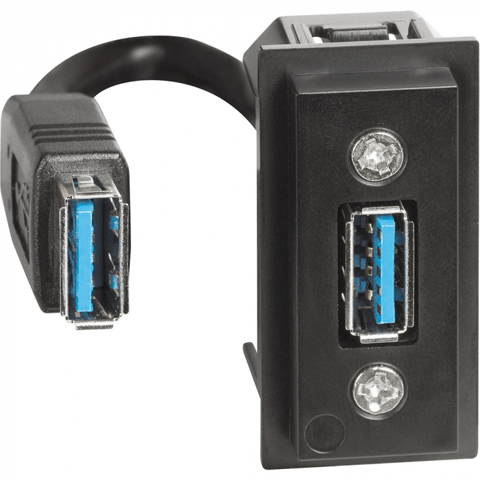 Priza conector date USB Tip A 1M Living Now Bticino K4285P [1]