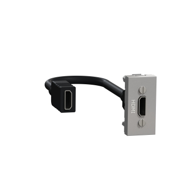Priza conector HDMI 1M Schneider Noua Unica aluminiu NU343030 [1]
