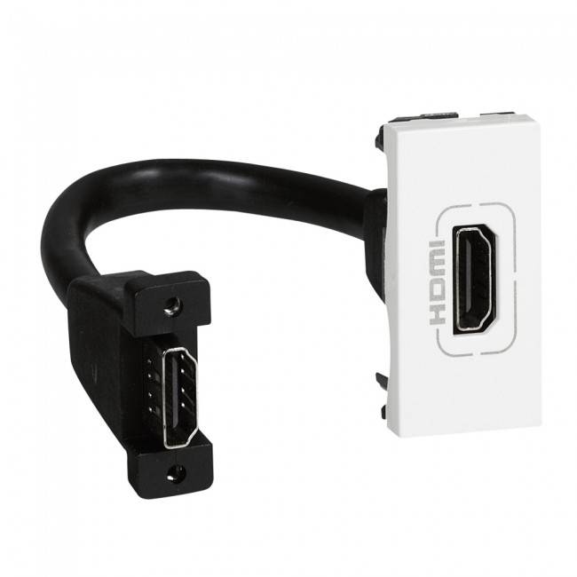 Priza conector HDMI Preconectata 1M Legrand Mosaic alb 078778 [1]