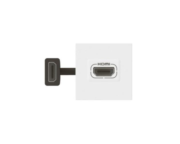 Priza conector HDMI Preconectata 2M Legrand Mosaic alb 078979L [2]