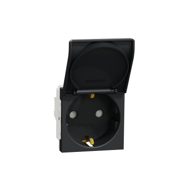 Priza cu capac schuko 2M Schneider Noua Unica antracit NU303754TA [1]