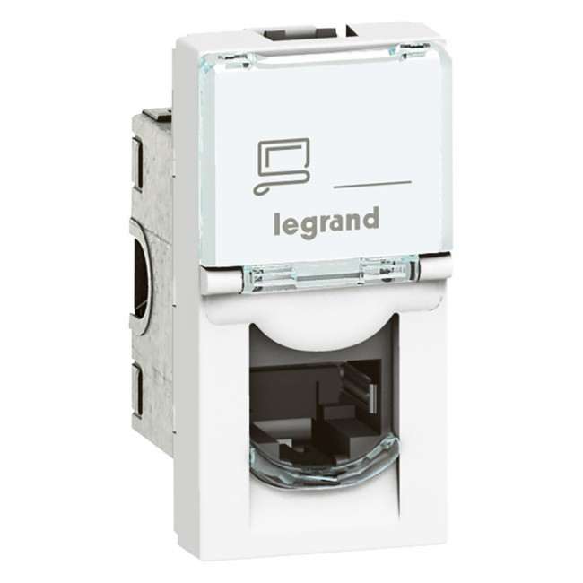 Priza Date  RJ45 CAT6 UTP 1M  Legrand Mosaic alb 076561 [1]