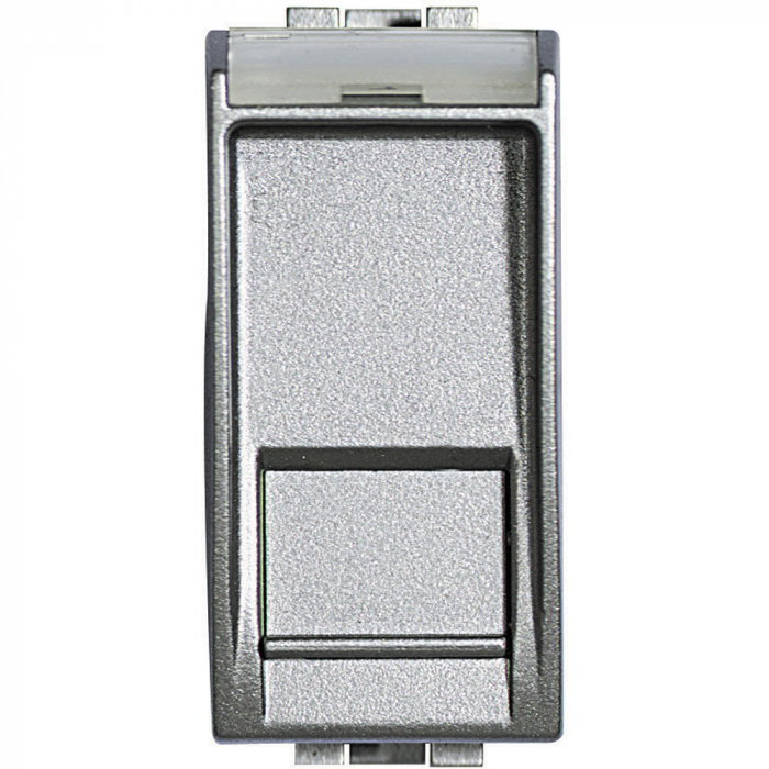 Priza date UTP CAT5E Living Light Bticino RJ45 1M  aluminiu NT4279C5E [1]