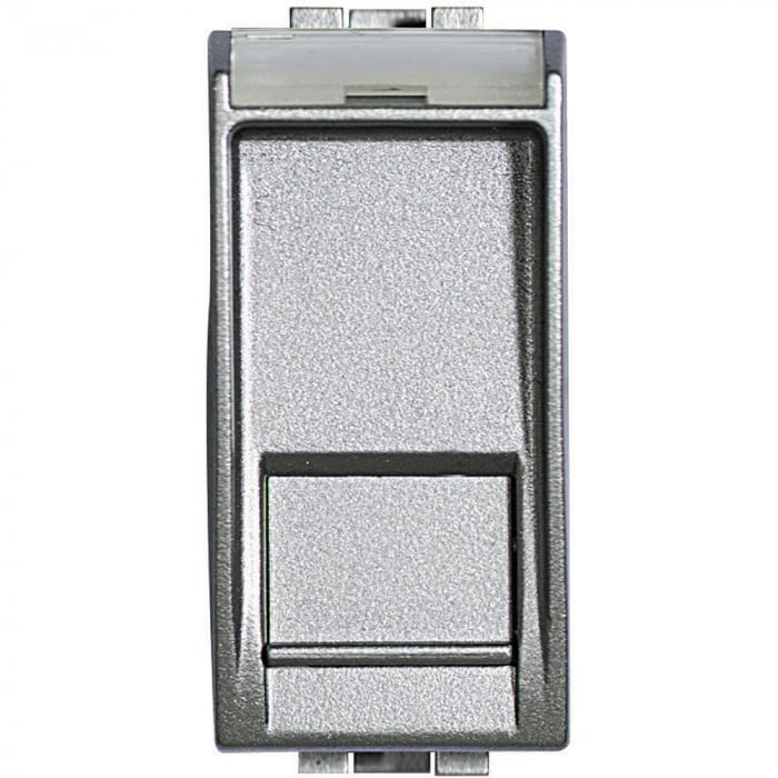 Priza date UTP CAT6 Living Light Bticino RJ45 1M aluminiu NT4279C6 [1]