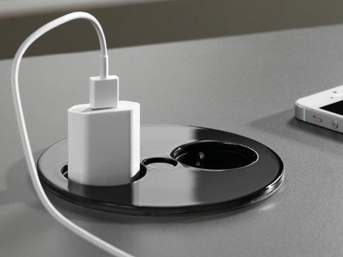 Priza dubla pentru blat TWIST cablu 2m negru mat Bachmann 931.150 [2]