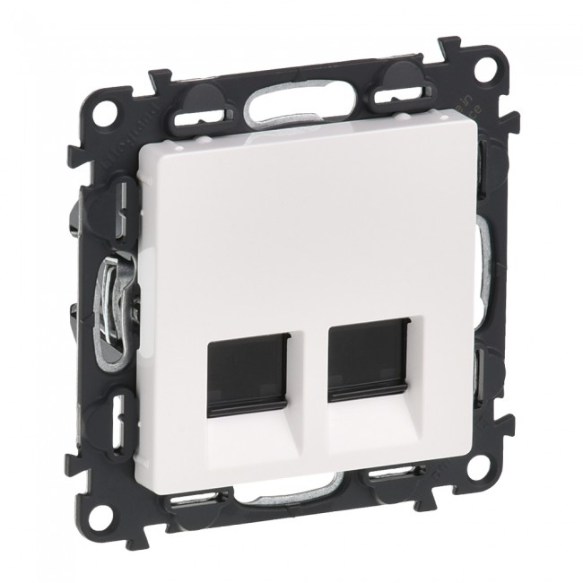 Priza dubla RJ45 FTP CAT5E Legrand Valena Life alb 753154 [1]