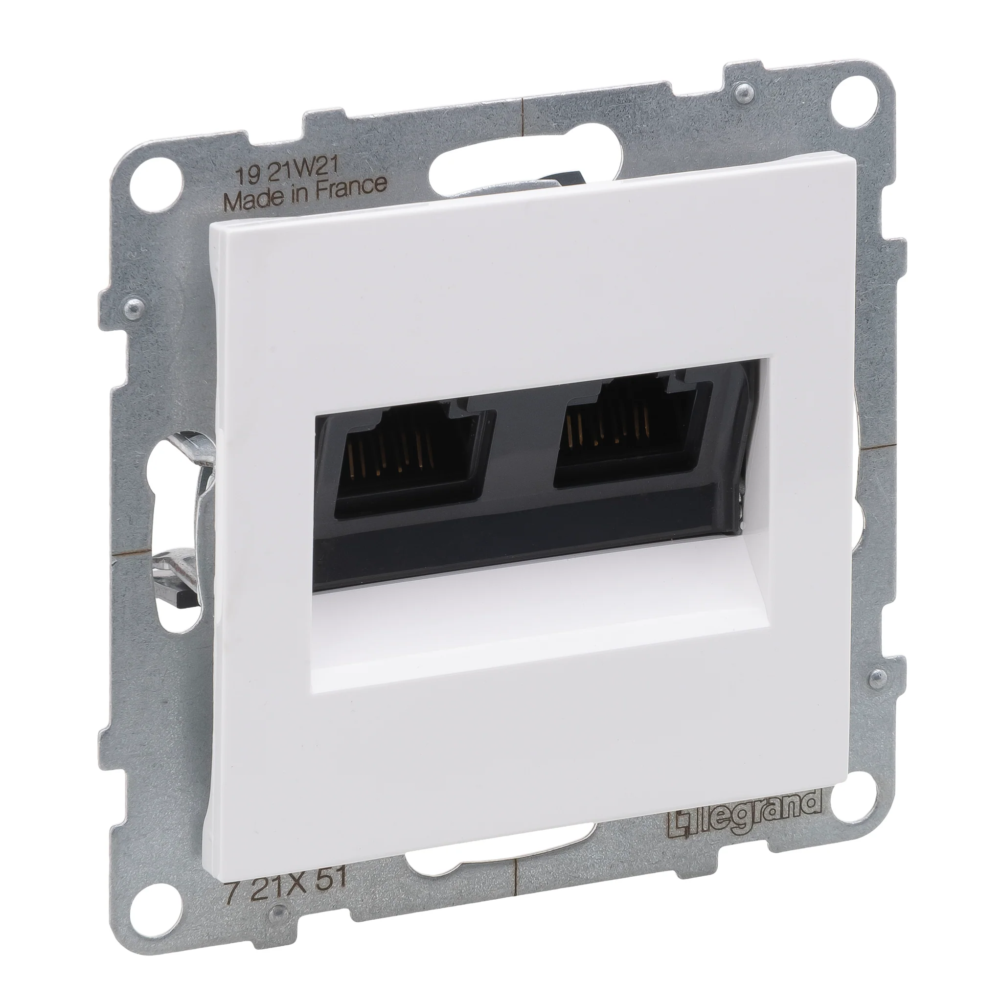 Priza dubla RJ45 UTP CAT5E Legrand Suno alb 721151 [1]