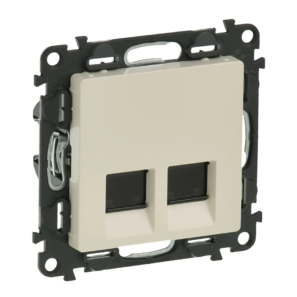 Priza dubla RJ45 UTP CAT5E Legrand Valena Life ivoar 753241 [1]