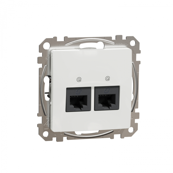 Priza dubla RJ45 UTP CAT5E  Schneider Sedna alb SDD111452 [1]