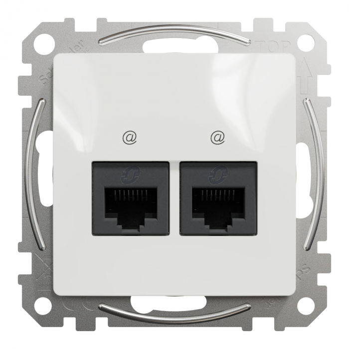 Priza dubla RJ45 UTP CAT6  Schneider Sedna alb SDD111462 [2]