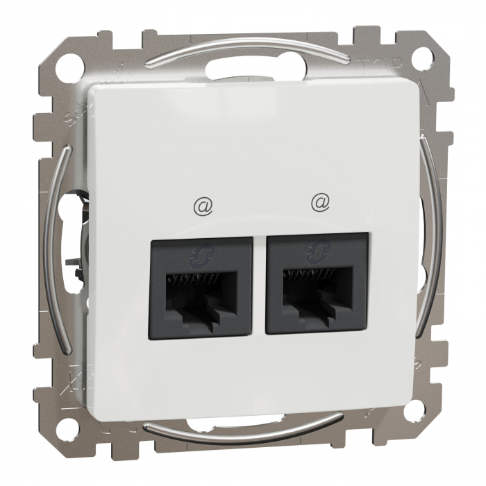 Priza dubla RJ45 UTP CAT6  Schneider Sedna alb SDD111462 [1]