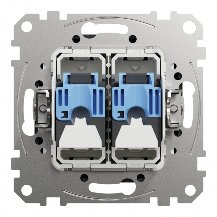 Priza dubla RJ45 UTP CAT6  Schneider Sedna antracit SDD114462 [3]