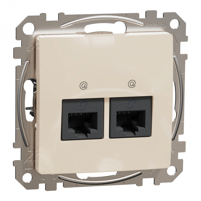 Priza dubla RJ45 UTP CAT6  Schneider Sedna bej SDD112462 [1]