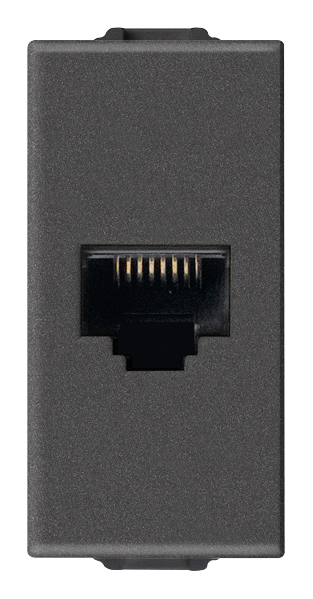 Priza internet UTP RJ45 CAT6E 1M Vimar Neve carbon matt 09339.6.CM [1]