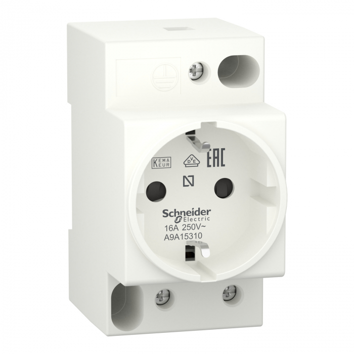 Priza pe sina DIN 2P+E 16A 250V Schneider A9A15310 [1]