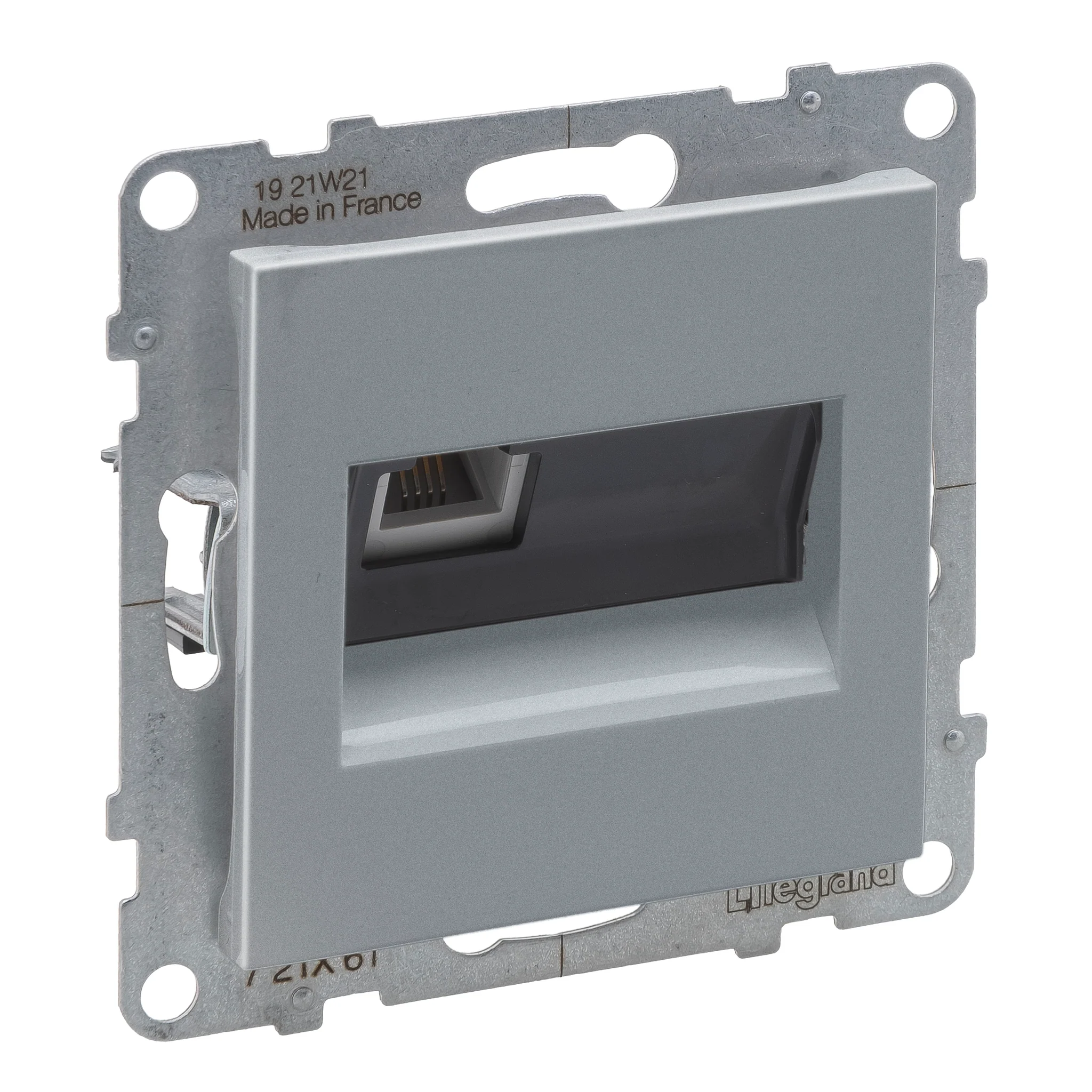 Priza RJ11 conectare rapida Legrand Suno aluminiu 721361 [1]
