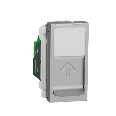 Priza RJ45 CAT5 UTP 1M Schneider Noua Unica aluminiu NU341030 [1]