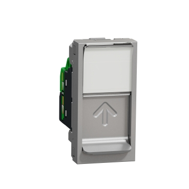 Priza RJ45 CAT6A FTP 1M Schneider Noua Unica aluminiu NU344830 [1]