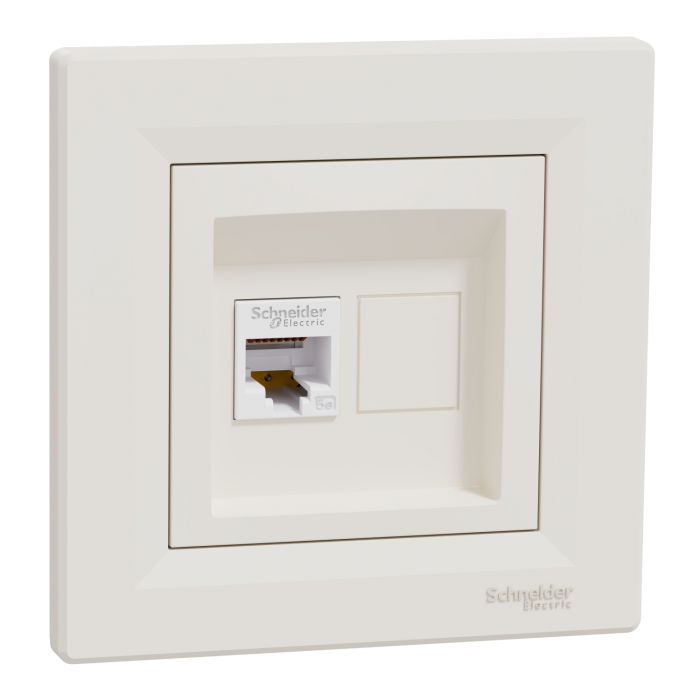 Priza RJ45 simpla UTP CAT5E Schneider Asfora crem EPH4300123 [1]