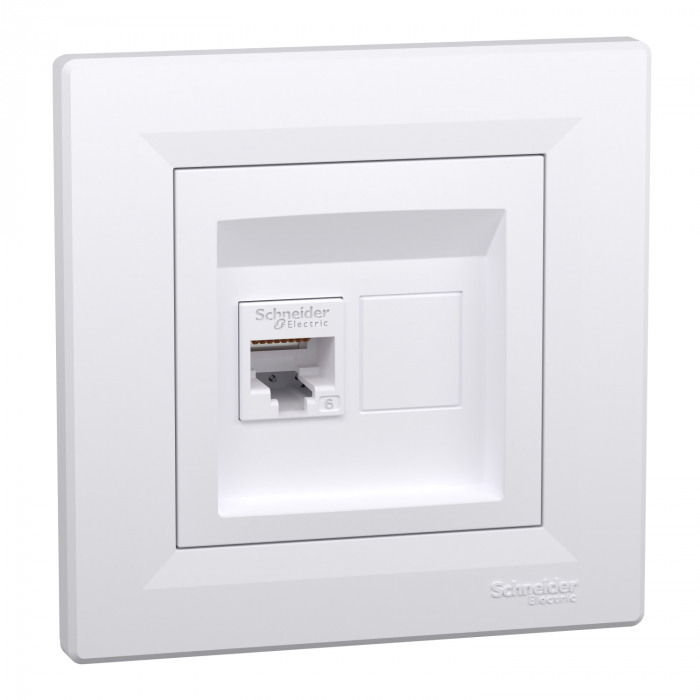Priza RJ45 simpla UTP CAT6 Schneider Asfora alb EPH4700121 [1]