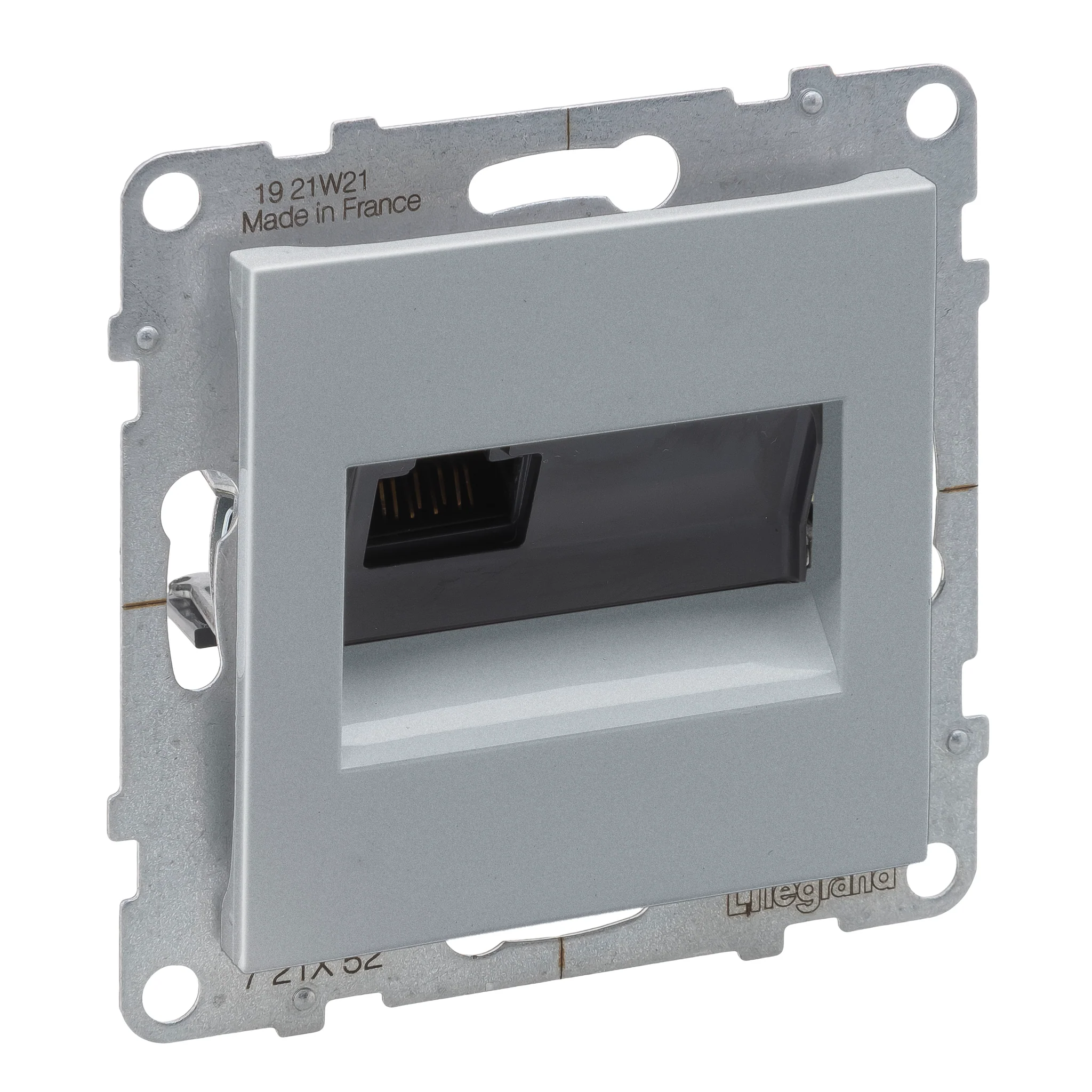 Priza RJ45 UTP CAT6 Legrand Suno aluminiu 721352 [1]
