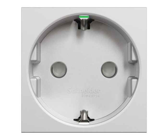 Priza schuko 2M borne aut Schneider Noua Unica aluminiu NU305730 [2]