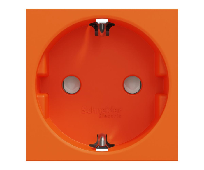 Priza schuko 2M protectie copii Schneider Noua Unica oranj NU303761 [2]