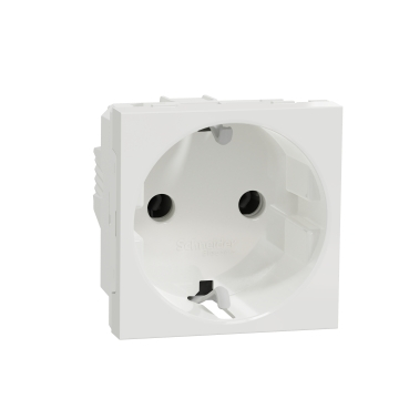 Priza schuko 2M Schneider Noua Unica alb  NU303618 [1]