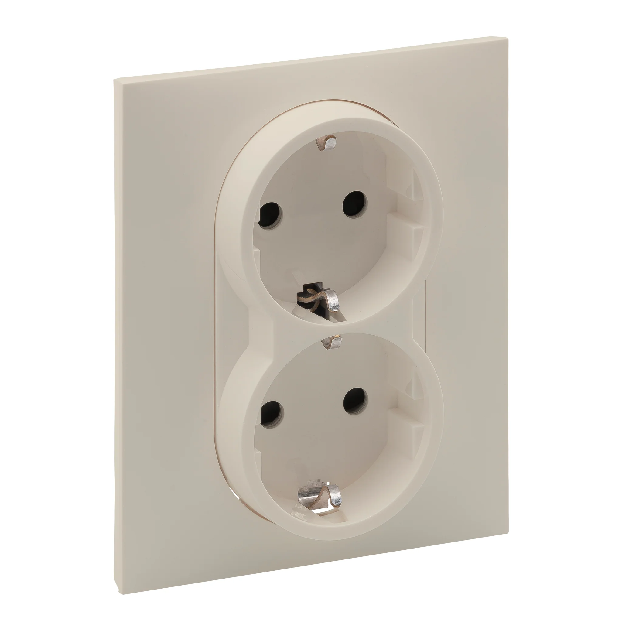 Priza schuko dubla 2X2P+T protectie copii Legrand Suno ivoar 721226 [1]