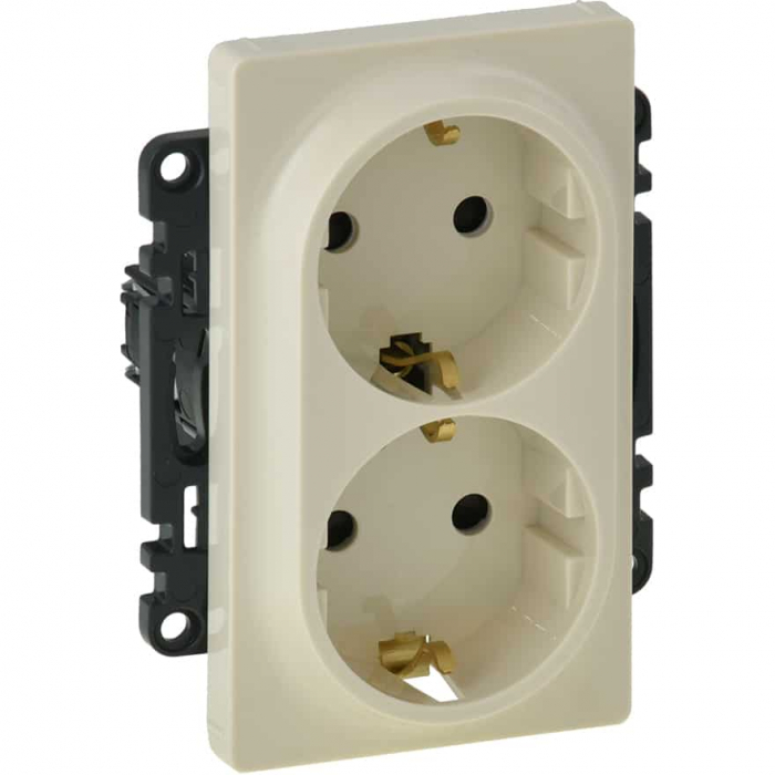 Priza schuko dubla protectie copii Legrand Valena Life ivoar 753226 [1]