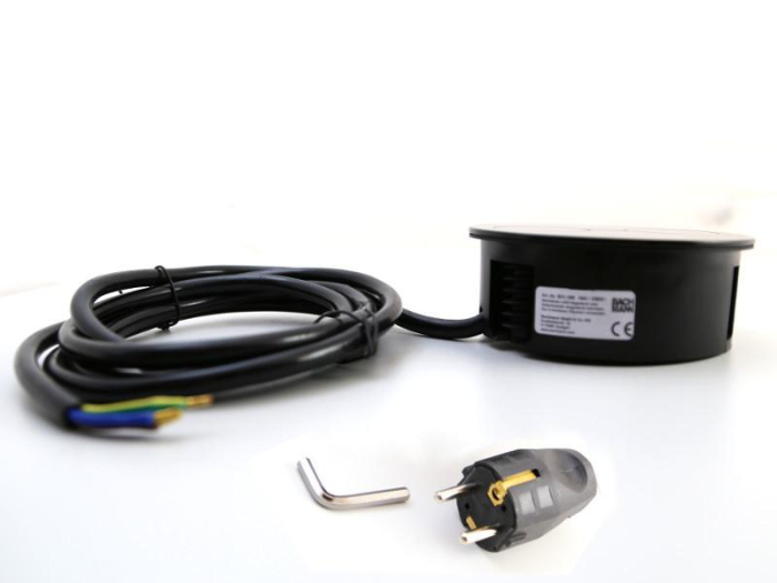 Priza schuko si USB tip A dublu cablu 2m inox Bachmann 931.031 [2]