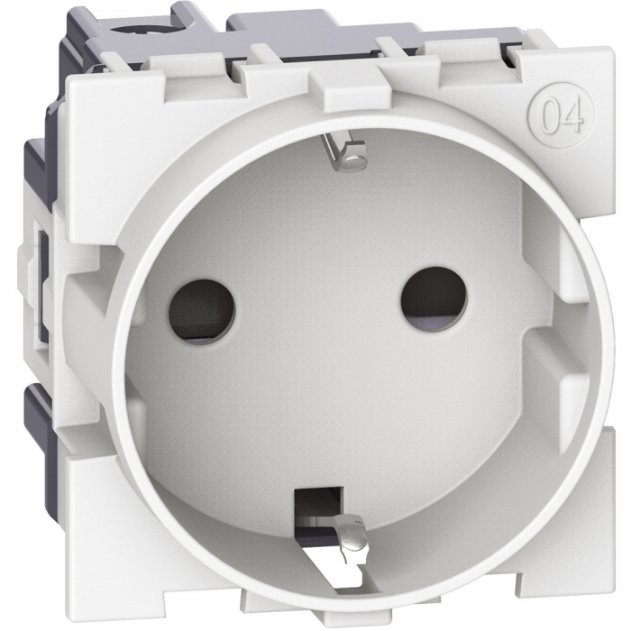 Priza schuko standard german 2M 16A Living Now Bticino alb KW4141 [1]