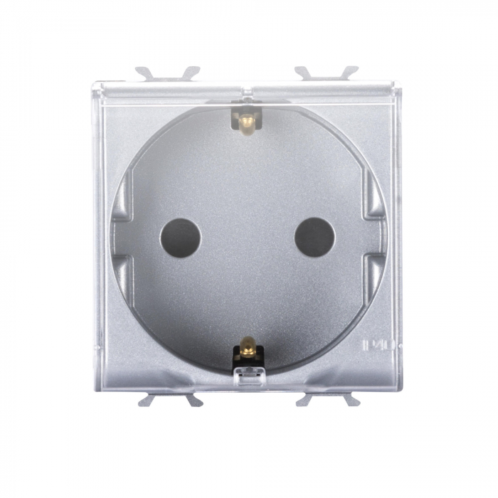 Priza schuko standard german cu capac 2M Gewiss Chorus titan GW14242 [1]