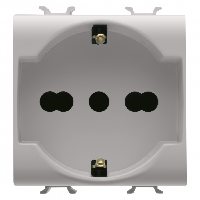 Priza schuko standard german/italian 2M Gewiss Chorus bej satinat MAT GW13204 [1]