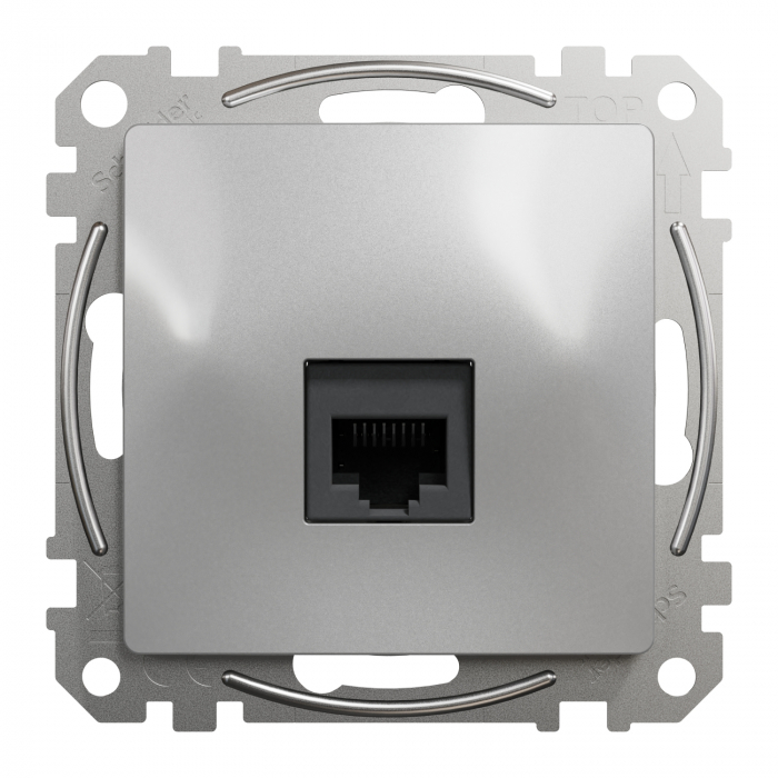 Priza simpla RJ45 UTP CAT6  Schneider Sedna aluminiu SDD113461 [2]