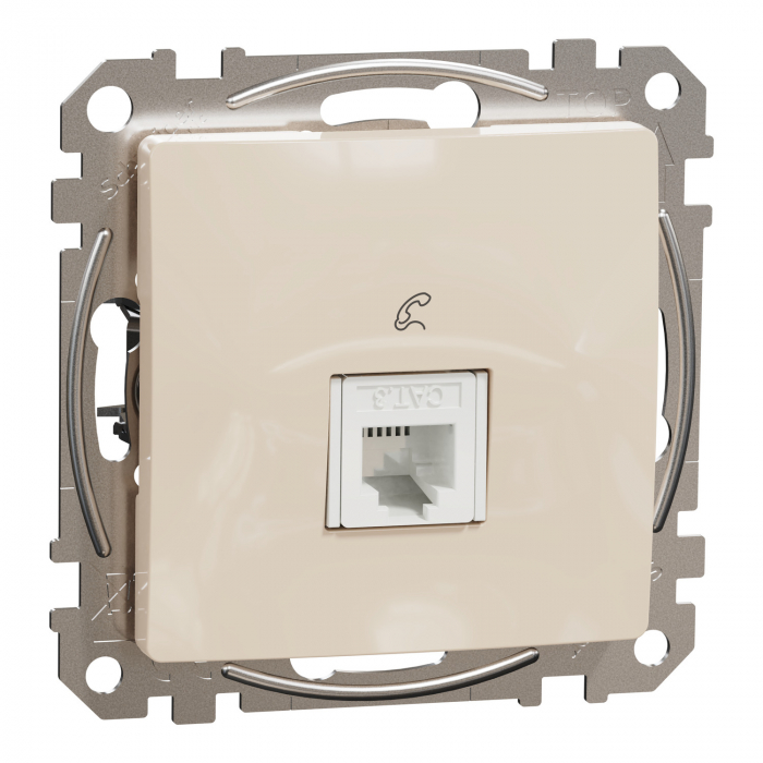 Priza simpla telefon RJ11 Schneider Sedna bej SDD112491 [1]