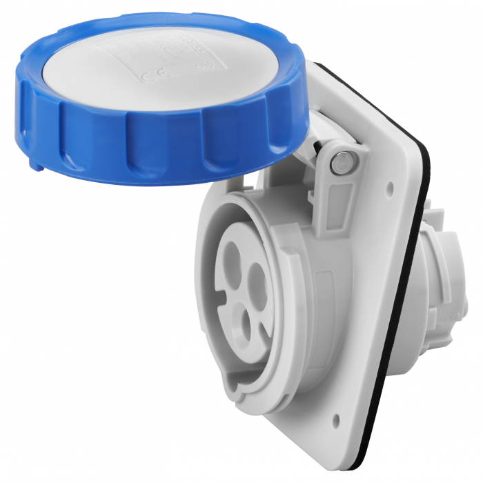Priza ST unghi 10° 2P+E 16A Gewiss 230V GW62227H [1]