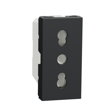Priza Standard Italian 2P+E OBT 1M Schneider Noua Unica antracit NU302354 [1]