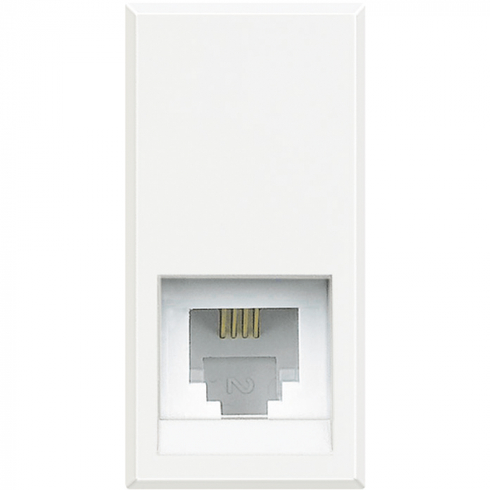 Priza telefon RJ11 Axolute Bticino 1M alb HD4258/11N [1]