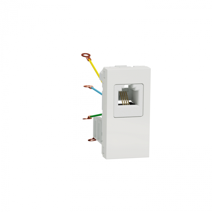 Priza telefon RJ12 1M Schneider Noua Unica alb NU349118 [1]