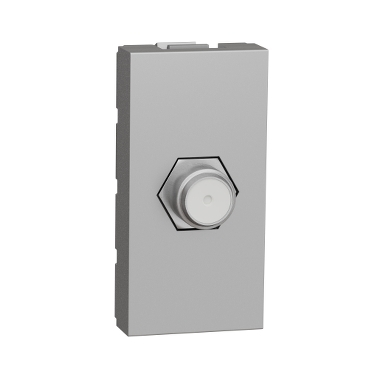 Priza TV de capat Tip F 1M Schneider Noua Unica aluminiu NU346830 [1]