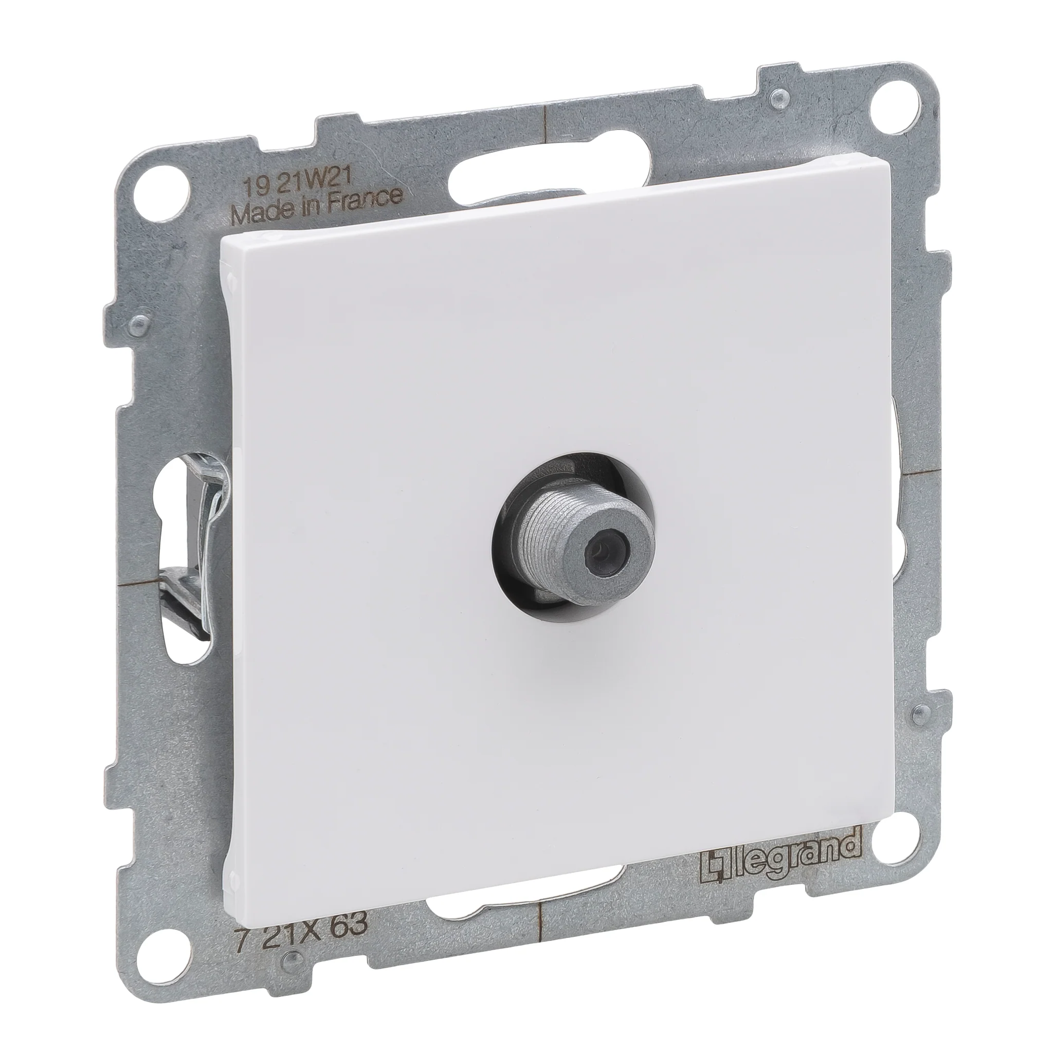 Priza TV de capat tip F Legrand Suno alb 721163 [1]