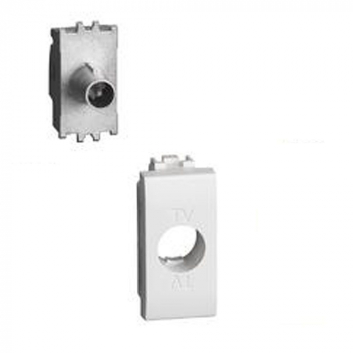 Priza TV de trecere 1M 10dB Living Light Bticino alb N4202P10N [1]