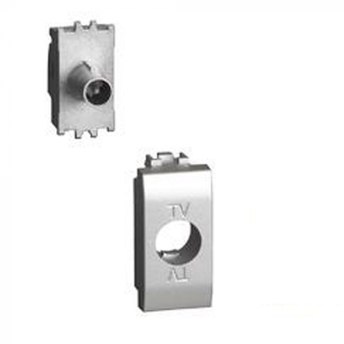 Priza TV de trecere 1M 14dB Living Light Bticino aluminiu NT4202P14N [1]