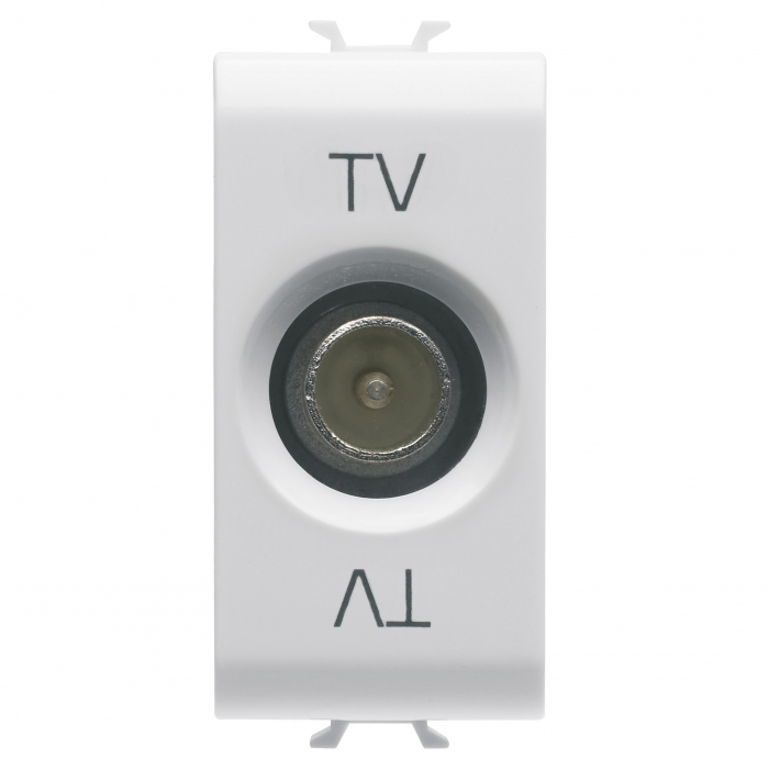 Priza TV de trecere 1M Gewiss Chorus alb satinat MAT GW15363 [1]