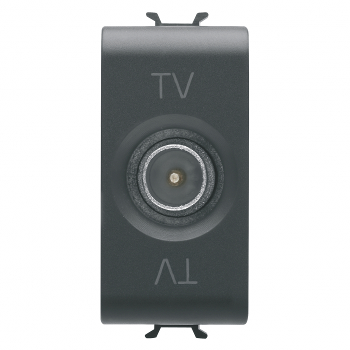 Priza TV de trecere 1M Gewiss Chorus negru GW12362 [1]