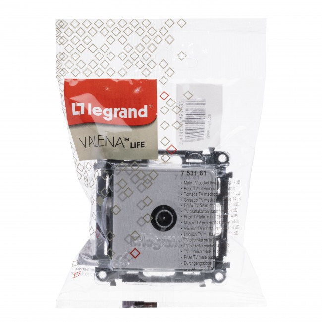 Priza TV de trecere tata Legrand Valena Life alb 753161 [2]