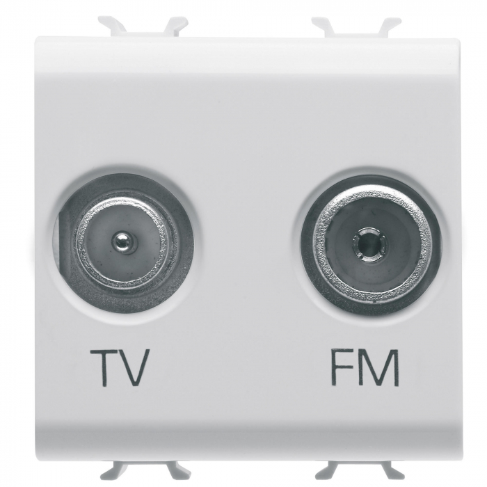 Priza TV+FM 2M Gewiss Chorus alb satinat MAT GW15381 [1]