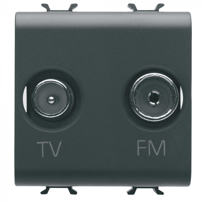 Priza TV+FM 2M Gewiss Chorus negru GW12381 [1]